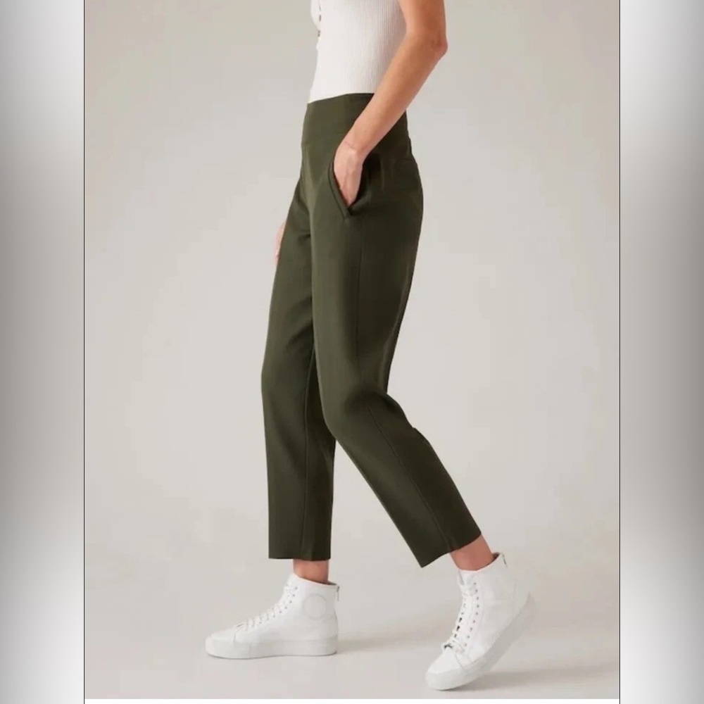 NWT Athleta Petite Olive Green Endless Pant Sz 8P - Picture 3 of 11